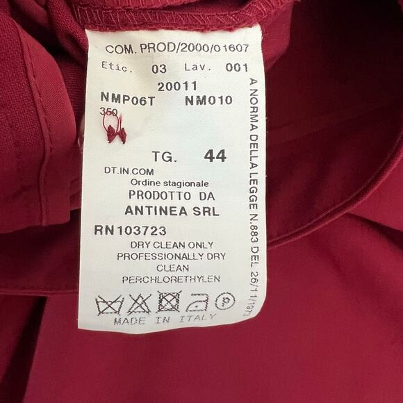 Vintage 90s Armani Collezioni Red Wool Blend Trousers Pants Italy Quiet Luxury - Picture 9 of 14